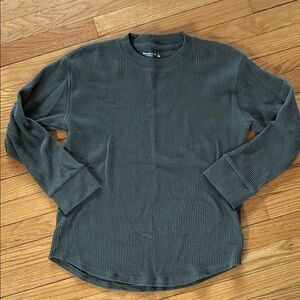 Abercrombie Long Sleeved Waffle Boyfriend Tee